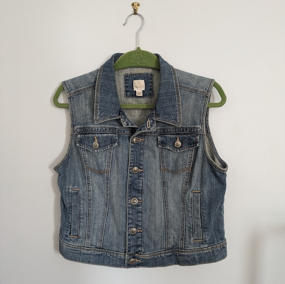 Lauren Conrad Sleeveless Denim Vest